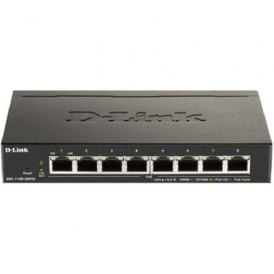 Switch D-Link DGS-1100-08PV2 8 Puertos/ RJ-45 10/100/1000 PoE