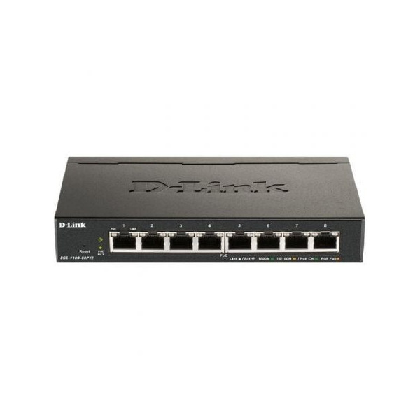 Switch D-Link DGS-1100-08PV2 8 Puertos/ RJ-45 10/100/1000 PoE