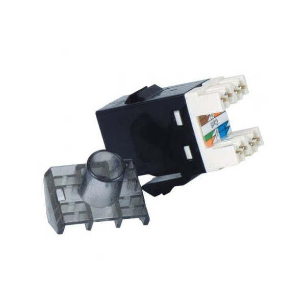 Conector RJ45 Phasak SD 3018 Cat.6 UTP/ Negro