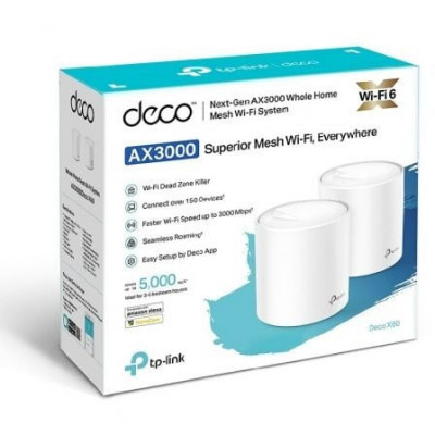 Sistema Mesh TP-Link Deco X60 3000Mbps/ 2.4GHz 5GHz/ Pack de 2