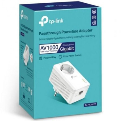 Adaptador Powerline TP-Link TL-PA7017P 1000Mbps/ Alcance 300m