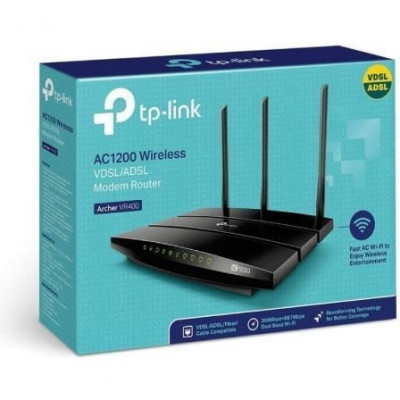 Módem Router Inalámbrico TP-Link Archer VR400 1200Mbps/ 2.4GHz 5GHz/ 3 Antenas/ WiFi 802.11ac/n/a/ - b/g/n