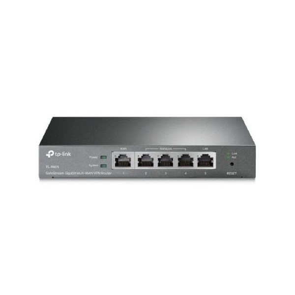 Router VPN SafeStream Gigabit TP-Link Omada TL-R605/ 5 Puertos Multi-WAN