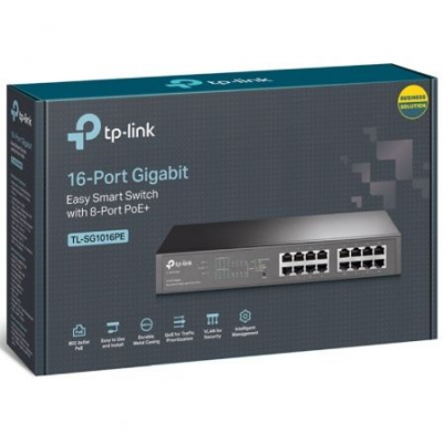 Switch TP-Link TL-SG1016PE/ 16 Puertos/ RJ45 10/100/1000/ PoE+