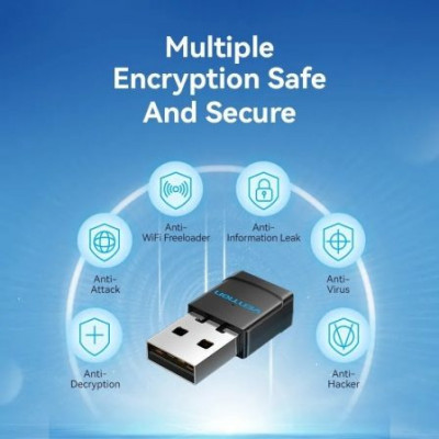 Adaptador USB - WiFi Vention KDSB0/ 433Mbps