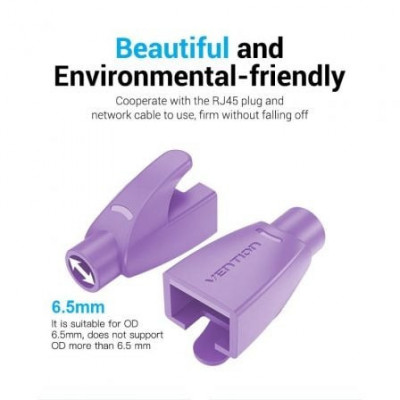 Funda Protectora RJ45 Vention IODV0-100/ 100 uds/ Morado