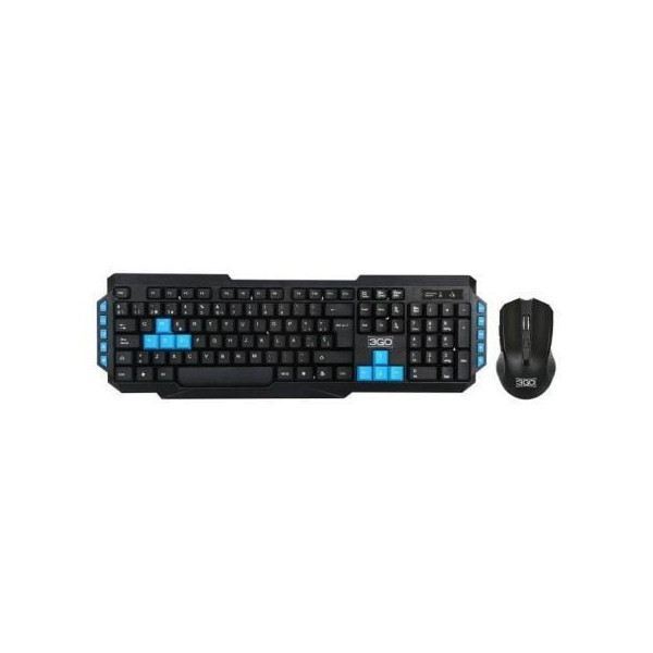 Teclado y Ratón Inalámbricos 3GO COMBODRILEW 2