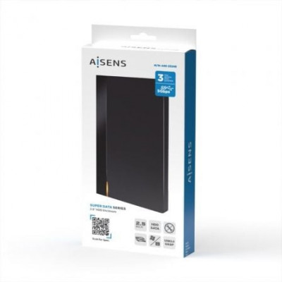 Caja Externa para Disco Duro de 2.5" Aisens ASE-2524B/ USB 3.1/ Sin tornillos