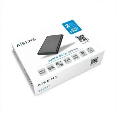 Caja Externa para Disco Duro de 2.5" Aisens ASE-2525B/ USB 3.1/ Sin tornillos