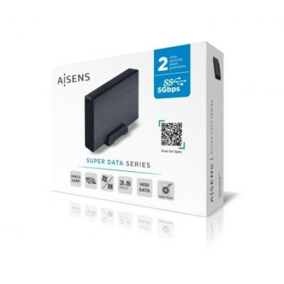 Caja Externa para Disco Duro de 3.5" Aisens ASE-3530B/ USB 3.1