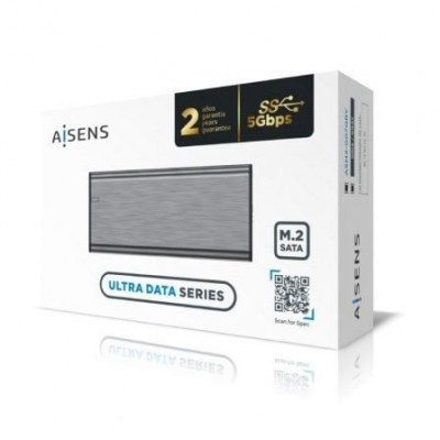 Caja Externa para Disco SSD M.2 SATA Aisens ASM2-007GRY/ USB 3.1 Gen1/ Sin Tornillos