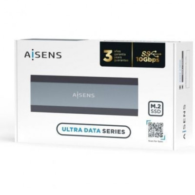 Caja Externa para Disco SSD M.2 SATA/NVMe Aisens ASM2-018GR/ USB 3.1/ Sin tornillos