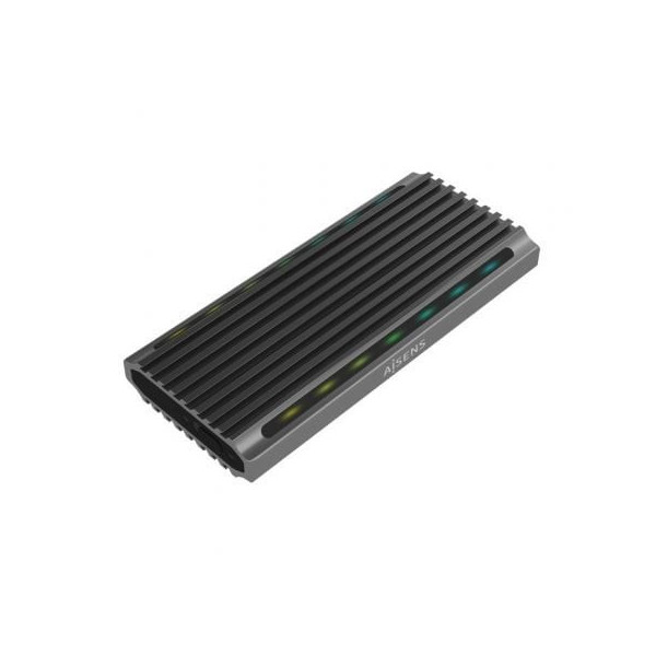 Caja Externa para Disco SSD M.2 SATA/NVMe Aisens ASM2-RGB011GR/ USB 3.2 Gen2/ Sin Tornillos