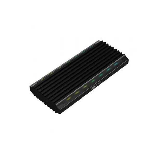 Caja Externa para Disco SSD M.2 SATA/NVMe Aisens ASM2-RGB012B/ USB 3.2/ Sin tornillos