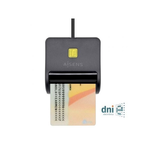 Lector de DNI Aisens ASCR-SN01-BK/ Negro