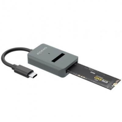 Dock USB Tipo-C para SSD M2 SATA/NVMe NGFF Aisens ASUC-M2D012-GR/ Gris