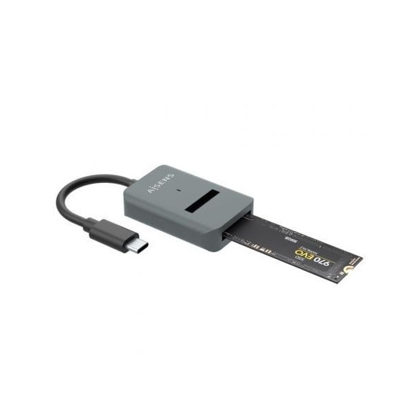 Dock USB Tipo-C para SSD M2 SATA/NVMe NGFF Aisens ASUC-M2D012-GR/ Gris