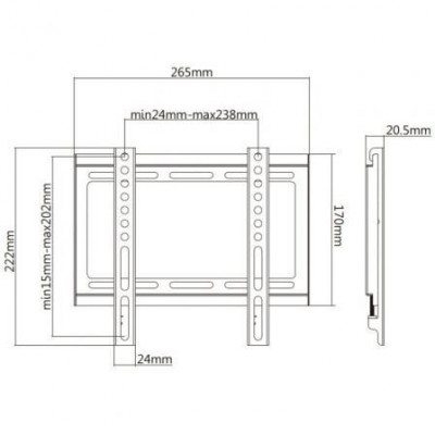 Soporte de Pared Fijo Aisens WT42F-157 para TV de 32-42"/ hasta 35kg