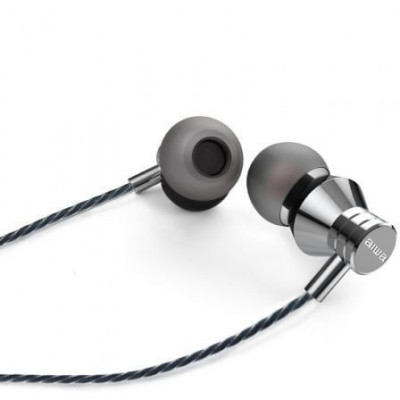 Auriculares Intrauditivos Aiwa ESTM-50SL/ con Micrófono/ Jack 3.5/ Plata