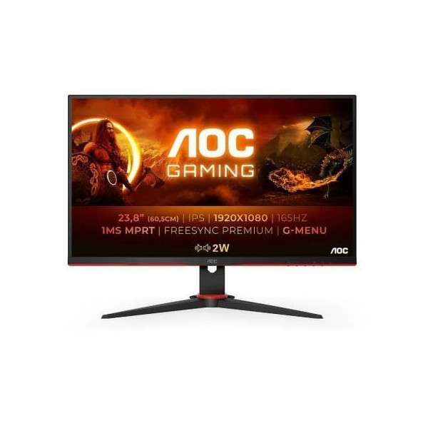 Monitor Gaming AOC 24G2SPAE/BK 23.8"/ Full HD/ 1ms/ 165Hz/ IPS/ Multimedia/ Negro