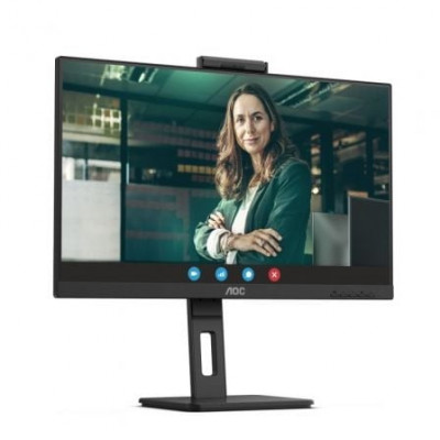 Monitor Profesional AOC 24P3CW 23.8"/ Full HD/ Webcam/ Multimedia/ Regulable en altura/ Negro