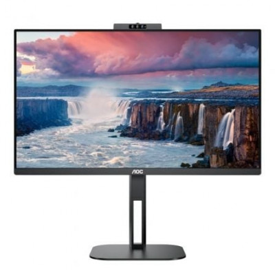 Monitor Profesional AOC 24V5CW/BK 23.8"/ Full HD/ Webcam/ Multimedia/ Regulable en altura/ Negro