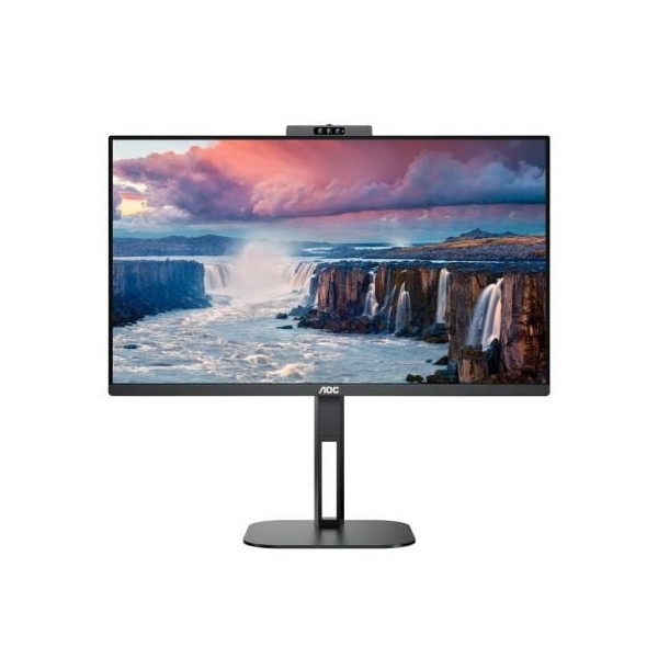 Monitor Profesional AOC 24V5CW/BK 23.8"/ Full HD/ Webcam/ Multimedia/ Regulable en altura/ Negro