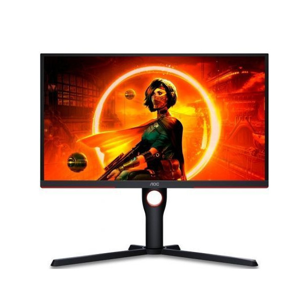 Monitor Gaming AOC 25G3ZM/BK 24.5"/ Full HD/ 0.5ms/ 240Hz/ VA/ Regulable en altura/ Negro y Rojo