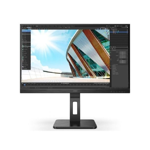 Monitor Profesional AOC 27P2Q 27"/ Full HD/ Multimedia/ Regulable en altura/ Negro