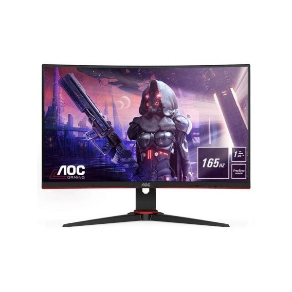 Monitor Gaming Curvo AOC C24G2AE 23.6"/ Full HD/ 1ms/ 165Hz/ VA/ Multimedia/ Negro