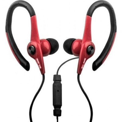 Auriculares Deportivos Elbe AU-107-MIC/ con Micrófono/ Jack 3.5/ Rojo y Negro