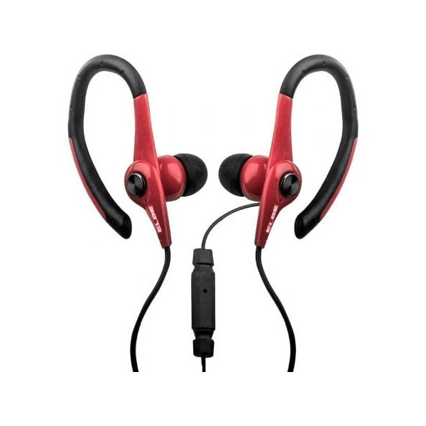 Auriculares Deportivos Elbe AU-107-MIC/ con Micrófono/ Jack 3.5/ Rojo y Negro