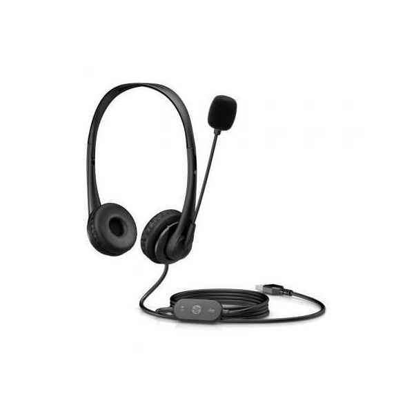 Auriculares HP G2 Stereo / con Micrófono/ USB/ Negros