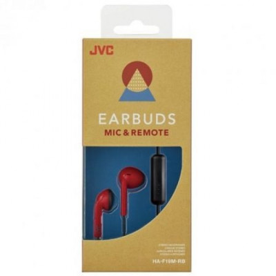 Auriculares Intrauditivos JVC HA-F19M-RB/ con Micrófono/ Jack 3.5/ Rojos