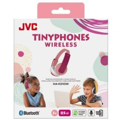 Auriculares Infantiles Inalámbricos JVC Tinyphone HA-KD10W/ Bluetooth/ Rosas