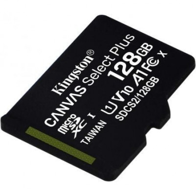 Tarjeta de Memoria Kingston CANVAS Select Plus 128GB microSD XC/ Clase 10/ 100MBs