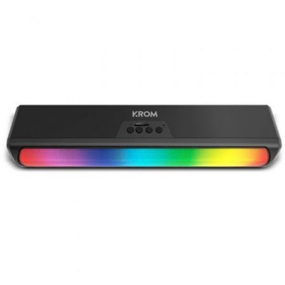 Barra de Sonido con Bluetooth Krom K-POP/ 6W/ 2.0/ Negro