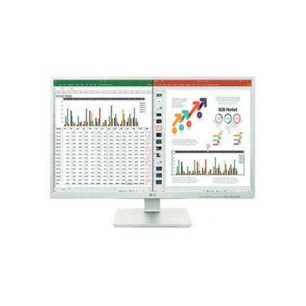 Monitor Profesional LG 27BK55YP-W 27"/ Full HD/ Multimedia/ Regulable en altura/ Blanco