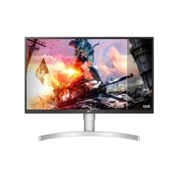 Monitor Gaming Polivalente LG 27UL550P-W 27"/ 4K/ 5ms/ 60Hz/ IPS/ Regulable en altura/ Plata