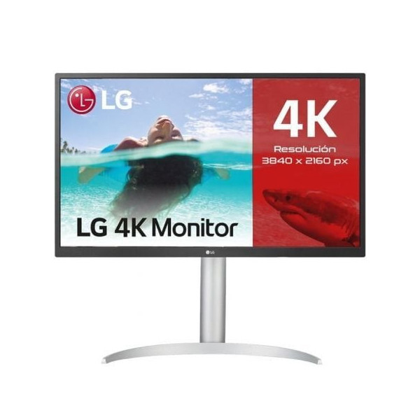 Monitor Profesional LG 27UP550P-W 27"/ 4K/ Regulable en altura/ Blanco