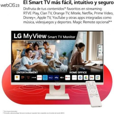 Smart Monitor LG MyView 32SR50F-W 31.5"/ Full HD/ Smart TV/ Multimedia/ Blanco