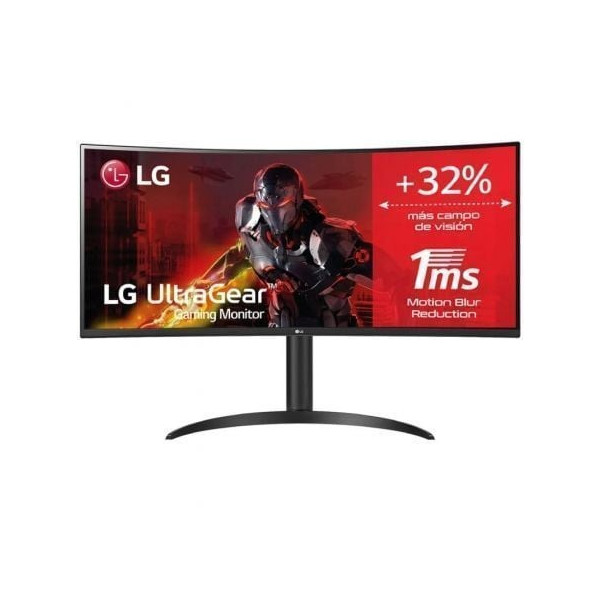 Monitor Gaming Ultrapanorámico Curvo LG UltraGear 34WP65CP-B 34"/ WQHD/ 1ms/ 160Hz/ VA/ Multimedia/ Negro