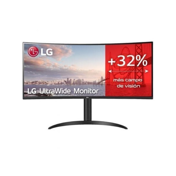 Monitor Profesional Ultrapanorámico Curvo LG UltraWide 34WP75CP-B 34"/ WQHD/ Multimedia/ Regulable en altura/ Negro