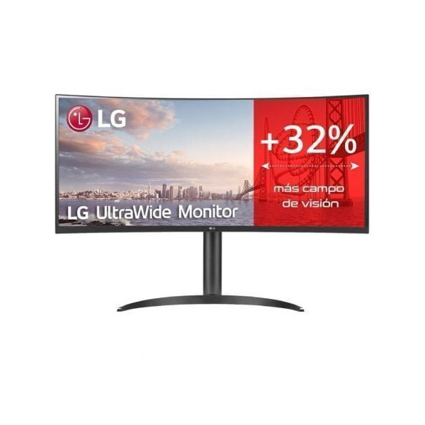 Monitor Profesional Ultrapanorámico Curvo LG 34WQ75C-B 34"/ WQHD/ Multimedia/ Regulable en altura/ Negro