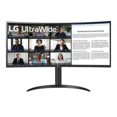 Monitor Profesional Ultrapanorámico LG 34WR55QC-B 34"/ WQHD/ Regulable en altura/ Negro