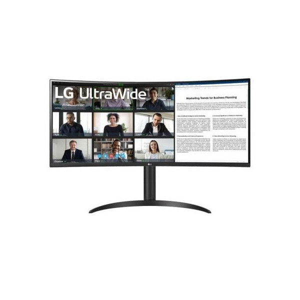 Monitor Profesional Ultrapanorámico LG 34WR55QC-B 34"/ WQHD/ Regulable en altura/ Negro