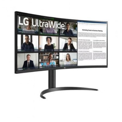 Monitor Profesional Ultrapanorámico LG 34WR55QC-B 34"/ WQHD/ Regulable en altura/ Negro