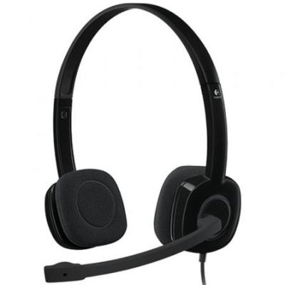 Auriculares Logitech H151/ con Micrófono/ Jack 3.5/ Negros