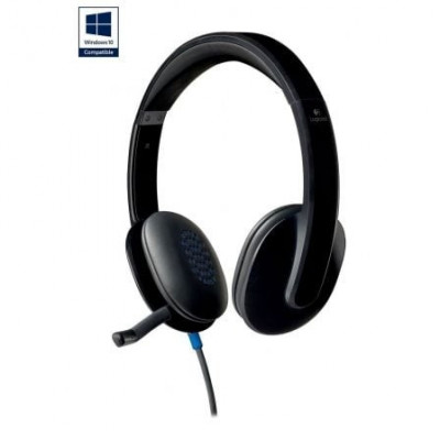 Auriculares Logitech H540/ con Micrófono/ USB/ Negros