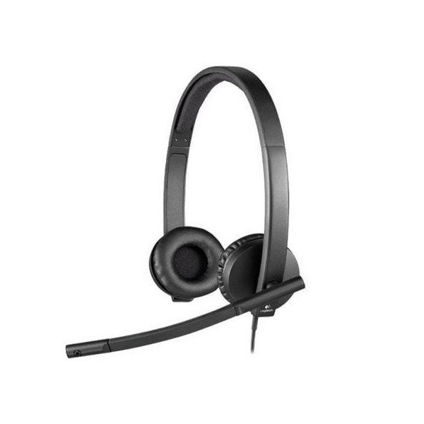 Auriculares Logitech H570E/ con Micrófono/ USB/ Negros